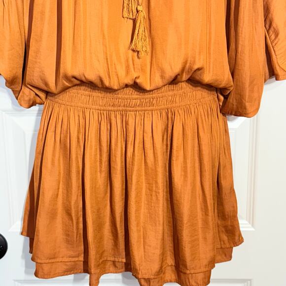 Nyland V-Neck Burnt Orange Mini Dress, Women's Size M - Picture 4 of 8